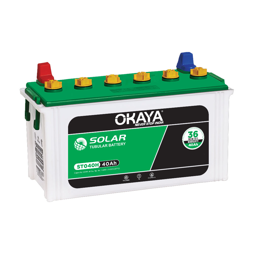 Okaya Solar Tubular Battery -ST 040H 12V/40Ah-480W/40AH