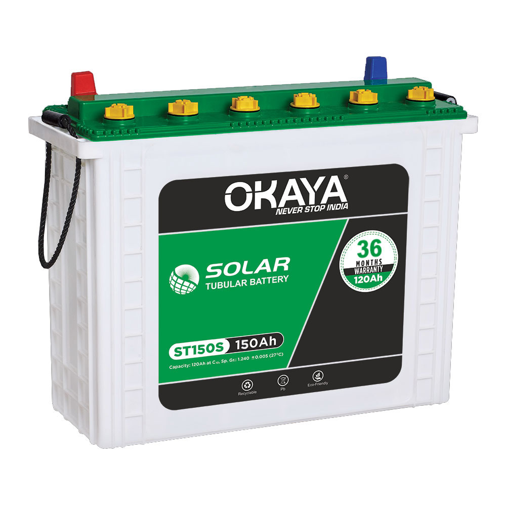 Okaya Solar Tubular Battery -ST 150H 12V/150Ah-1800W/150AH