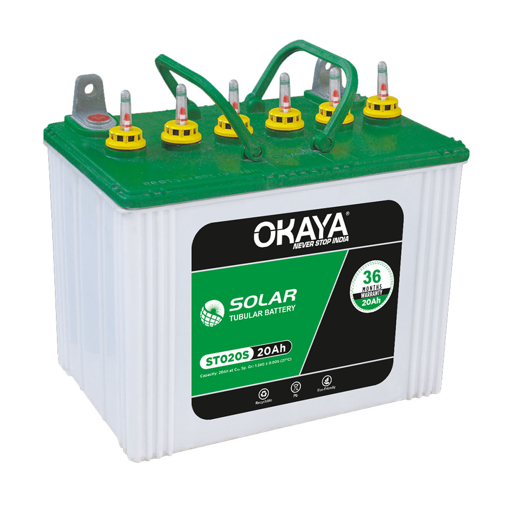 Okaya Solar Tubular Battery -ST 020H 12V/20Ah-240W/20AH